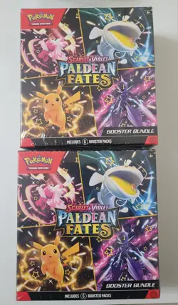 LOT OF (2) Pokemon Paldean Fates Booster Bundle Box &(1) PF Charizard TIN sealed - Image 4