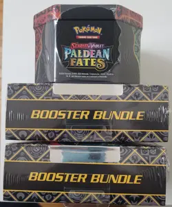 LOT OF (2) Pokemon Paldean Fates Booster Bundle Box &(1) PF Charizard TIN sealed - Image 5