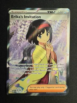 Erika’s Invitation 196/165 SV 151 Full Art Ultra Rare - Pokemon TCG - Image 1