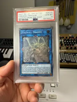 YUGIOH PSA 10 2021 Firewall Dragon GFTP-EN131 Ghost Rare 1st Edition psa 10 - Image 1