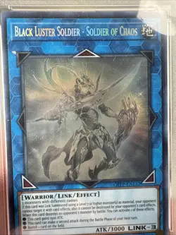 Yugioh PSA 10 Black Luster Soldier of Chaos GFTP-EN132 Ghost Rare 1st Ed - Image 2