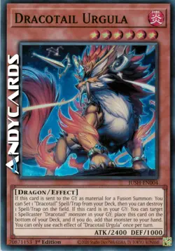 DRACOTAIL URGULA • (Dracocoda Urgula) • Super R • JUSH EN004 • 1Ed • Yugioh! - Image 1