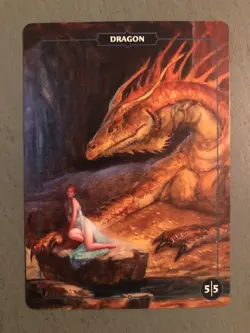 GenCon 2022 Exclusive Token Card Dragon 5/5 Creature MTG Magic Gathering Gen Con - Image 1