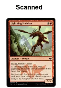 MTG Lightning Shrieker Creature Dragon Fate Reforged 2015 Card Lightly Dented - Image 1