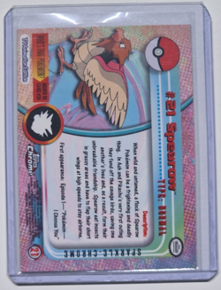 ⭐ SPARKLE ⭐ Spearow #21 (Topps Chrome Series 1) Holo Pokemon Card NM - Image 2