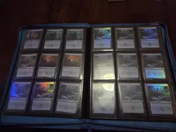 Gamegenic Blue Zip-Up Binder 18-Pocket (360 Card) With Foil Lands MTG Magic - Image 4