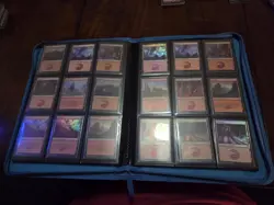 Gamegenic Blue Zip-Up Binder 18-Pocket (360 Card) With Foil Lands MTG Magic - Image 5
