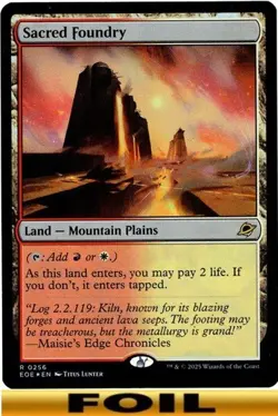 1x - Sacred Foundry - FOIL - Edge of Eternities - NM MTG - Image 1