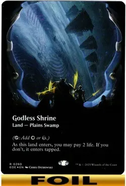 1x - Godless Shrine - FOIL BORDERLESS #280 - Edge of Eternities - NM MTG - Image 1