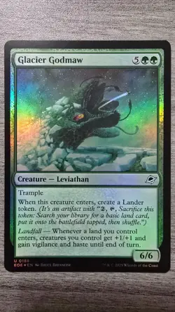 Glacier Godmaw (Uncommon Foil) #188 Edge of Eternities MTG NM - Image 1