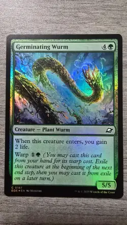 Germinating Wurm (Common Foil) #187 Edge of Eternities MTG NM - Image 1