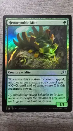 Hemosymbic Mite (Uncommon Foil) #190 Edge of Eternities MTG NM - Image 1