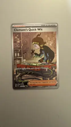 Clemonts Quick Wit 243/191 - Pokemon TCG Surging Sparks Special Illustration NM - Image 1