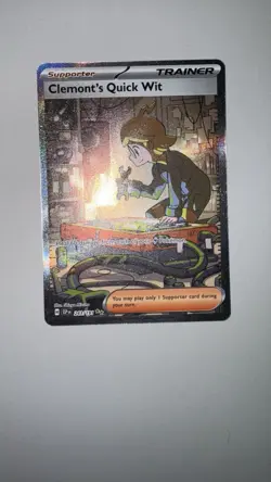 Clemonts Quick Wit 243/191 - Pokemon TCG Surging Sparks Special Illustration NM - Image 2