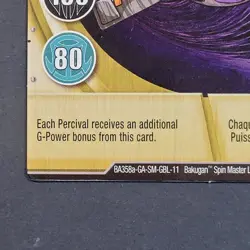 Bakugan Battle Brawler - Percival - Metal Gate Card - 11/48e - BA358a 2008 Gold - Image 3