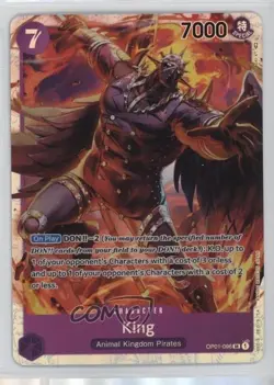 2022 One Piece Card Game: Romance Dawn OP01 SR (Errata) King #OP01-096 03mh - Image 1