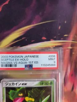 Pokemon Card Sceptile Gewaldro Ex Ex Team Aqua Magma Holo 2003 Japanese PSA 9 - Image 4