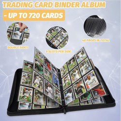 9 Pocket Card Binder, Premium Zip Trading Card Binder, 720 Double Sided Pocket - Image 5