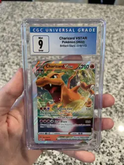 Charizard VSTAR Miscut Error CGC Graded Mint 9 Pokemon Card - Image 1