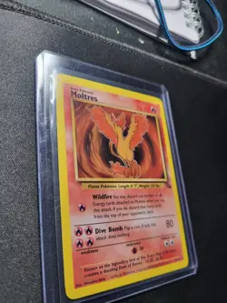 Pokemon WOTC Card - Moltres - Fossil Set - Non-Holo Rare - 27/62 - NM-LP - Image 3