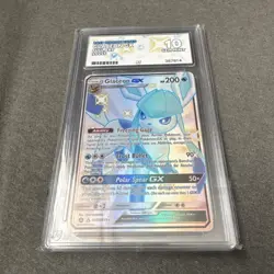Pokemon TCG Glaceon GX Full Art Holo Card SV55/SV94 Ace 10 Gem Mint - Image 1