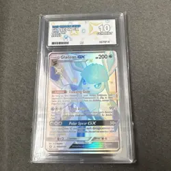 Pokemon TCG Glaceon GX Full Art Holo Card SV55/SV94 Ace 10 Gem Mint - Image 2