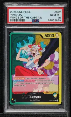 2023 One Piece Card Game: Wings of Captain OP06 L Yamato PSA 10 GEM MT 0i1b - Image 1