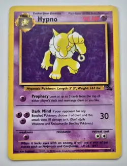 Pokemon WOTC Card - Hypno - Fossil Set - Non-Holo Rare - 23/62 - LP - Image 1