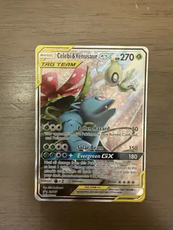 Pokemon TCG Celebi & Venusaur GX Holo Promo Card Sun & Moon SM167 - Image 1