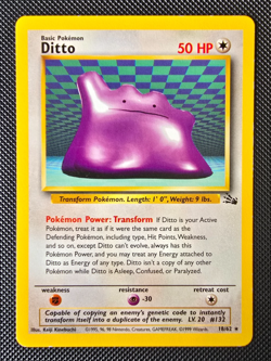 Pokemon WOTC Card - Ditto - Fossil Set - Non-Holo Rare - 18/62 - NM-LP - Image 3
