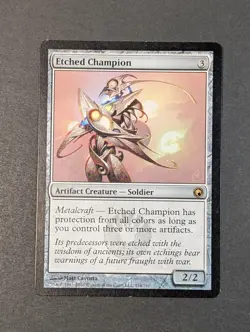 MTG - 1x Etched Champion - Scars of Mirrodin - LP - Rare - Magic The Gathering - Image 5
