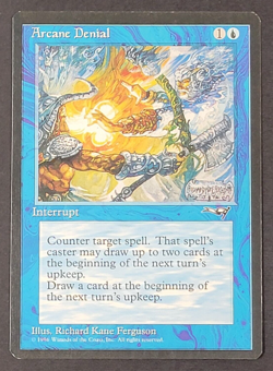 MTG - Arcane Denial (Axe) - Alliances - LP/NM - Vintage Magic The Gathering 1996 - Image 1