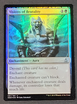 MTG - 1x Visions of Brutality - Oath of the Gatewatch - NM - Foil - Magic - 2016 - Image 1