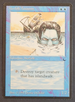 MTG - Merfolk Assassin - The Dark - NM/LP - 1994 Vintage - Blue - Magic - SG406 - Image 1