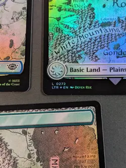 MTG - 3x Foil Full Art Land Collection (272, 274 & 281 ) LOTR - NM Pack Fresh - Image 3