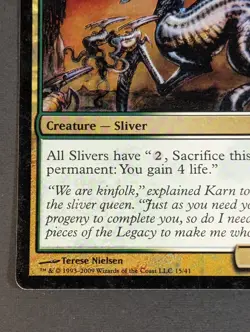 MTG - 1x Victual Sliver - Premium Deck Series Slivers - LP Foil - Uncommon 2009 - Image 3