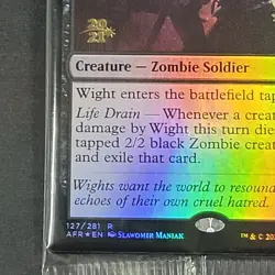 MTG - 1x Wight - Adventures in the Forgotten Realms - NM Pre Release Foil Sealed - Image 3