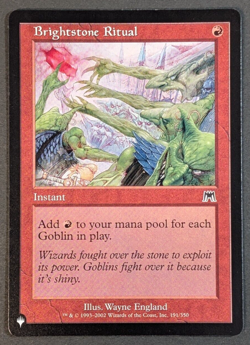 MTG - Brightstone Ritual - The List: Onslaught - NM Pack Fresh - Magic - Red - Image 1
