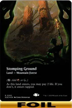 1x - Stomping Ground - FOIL BORDERLESS #283 - Edge of Eternities - NM MTG - Image 1