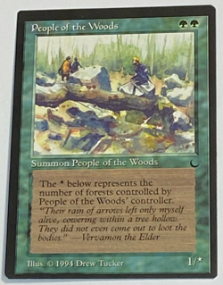MTG - People of the Woods - The Dark - LP/NM - Vintage Magic The Gathering 1994 - Image 1