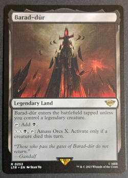 MTG - 1x Barad- Dur - NM - Rare Black - Lord of the Rings: Tales of Middle Earth - Image 1