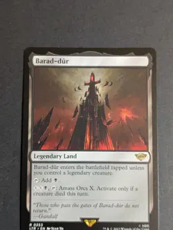 MTG - 1x Barad- Dur - NM - Rare Black - Lord of the Rings: Tales of Middle Earth - Image 5