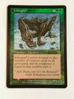 MTG - Foil Lhurgoyf, Deckmasters: Garfield vs Finkel LP/NM - Rare - ICE Age Art - Image 1