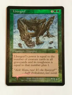 MTG - Foil Lhurgoyf, Deckmasters: Garfield vs Finkel LP/NM - Rare - ICE Age Art - Image 2