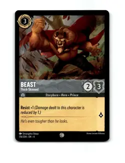 Beast - Thick-Skinned 176/204 Ursula's Return Disney Lorcana Trading Card - Image 3