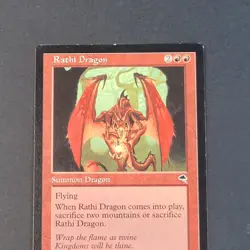 MTG - 1x Rathi Dragon - Tempest - Light Play LP - Vintage Red Rare - Magic CCG - Image 5