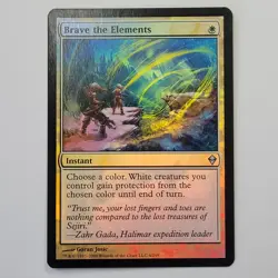 MTG - 1x Brave The Elements - Zendikar - NM/LP - Foil - Magic The Gathering #4 - Image 4