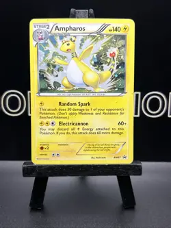 Ampharos BW67 HD Galaxy SWIRL - B&W Promo Pokemon Card - LP - Image 2