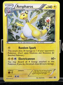 Ampharos BW67 HD Galaxy SWIRL - B&W Promo Pokemon Card - LP - Image 3