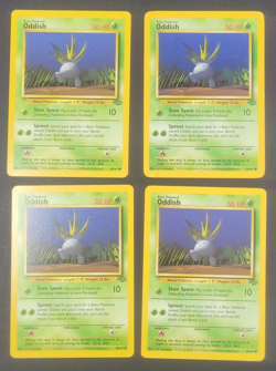 Pokemon TCG - 4x Oddish 58/64 - NM/LP - Vintage Jungle Common Grass Type - 1999 - Image 1